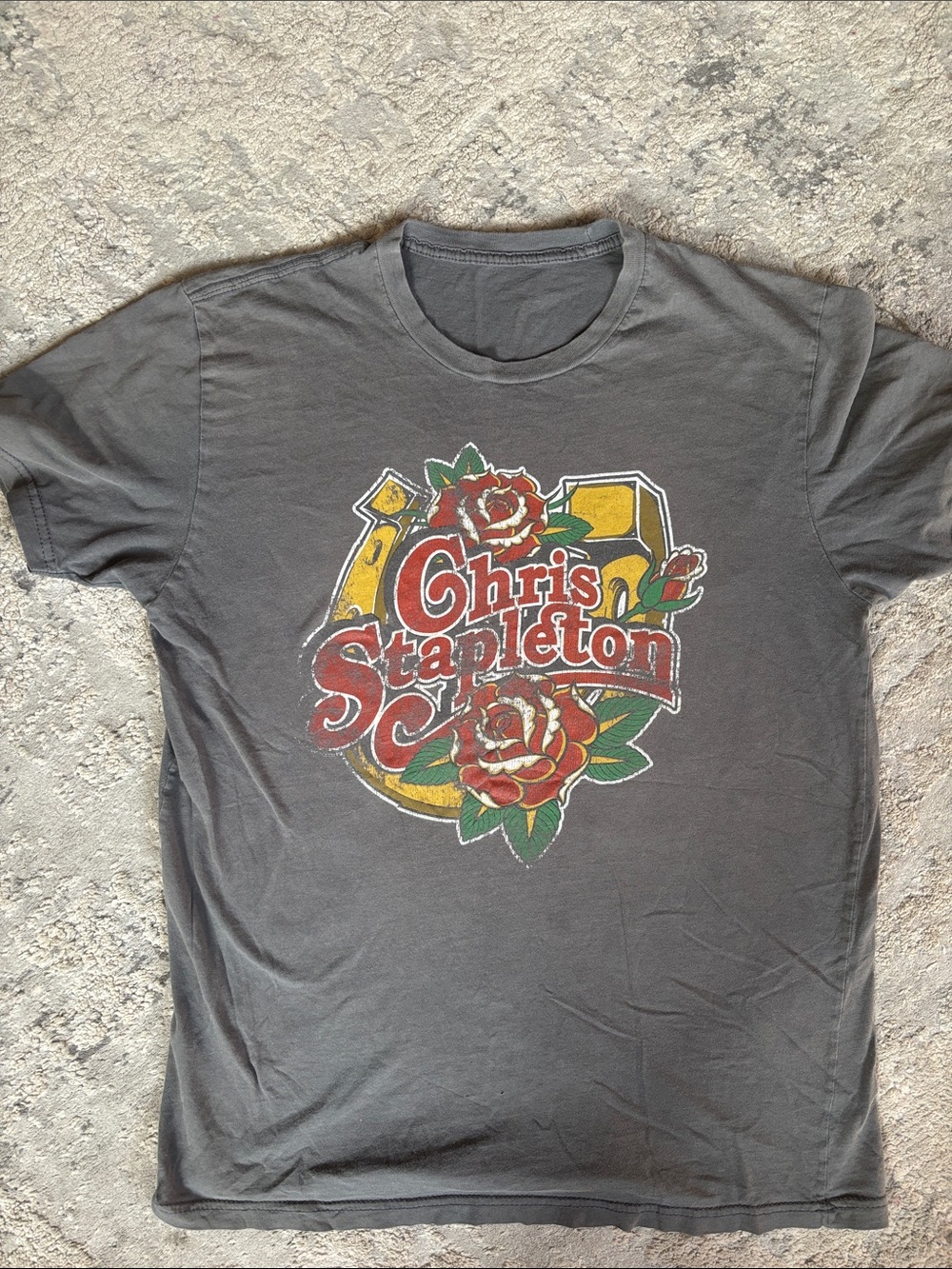Chris Stapleton Charcoal Graphic Tee - Men's Shirt no tag runs like a M
